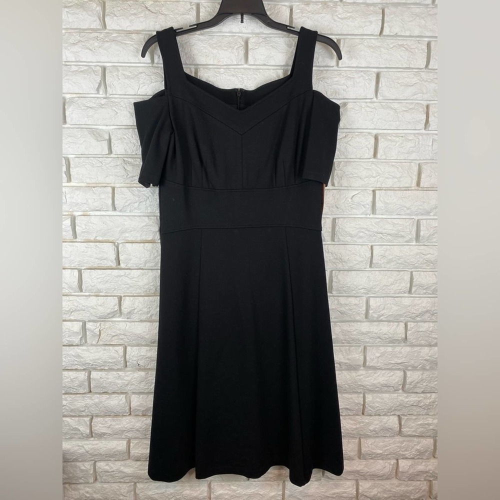 Nue by Shani Black Cold Shoulder Off Shoulder Dress Size 8 NWT